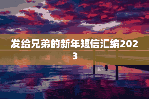 发给兄弟的新年短信汇编2023(发给兄弟的新年短信汇编2023年)